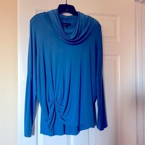 Karen Kane long sleeve cowl neck knit top with drop shoulders. Large